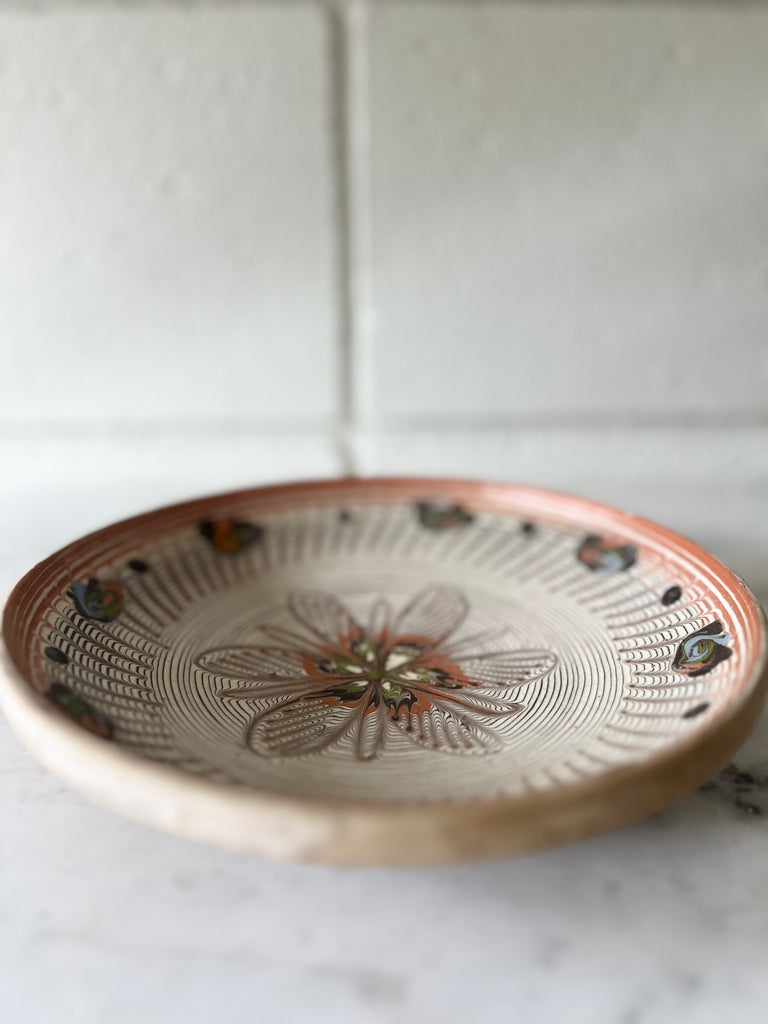 Horezu Ceramic Plate Natural