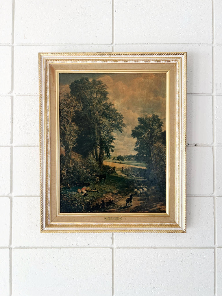 Framed Vintage Art “The Cornfield” Turner Wall Accessory