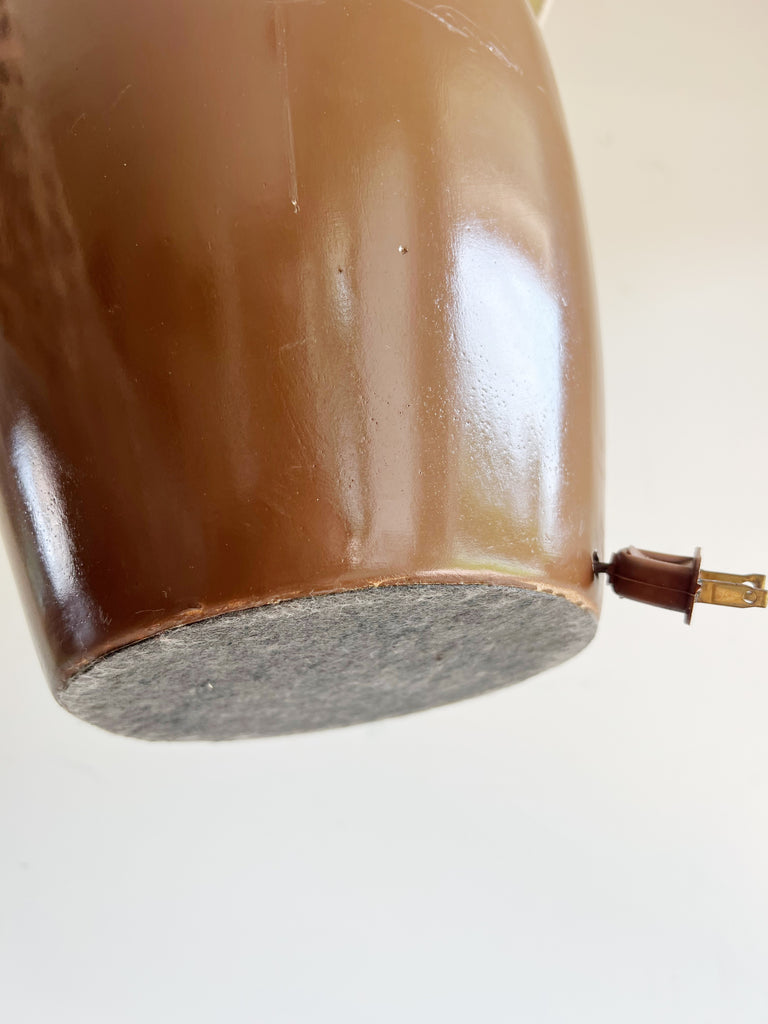 Brown Barrel Table Lamp
