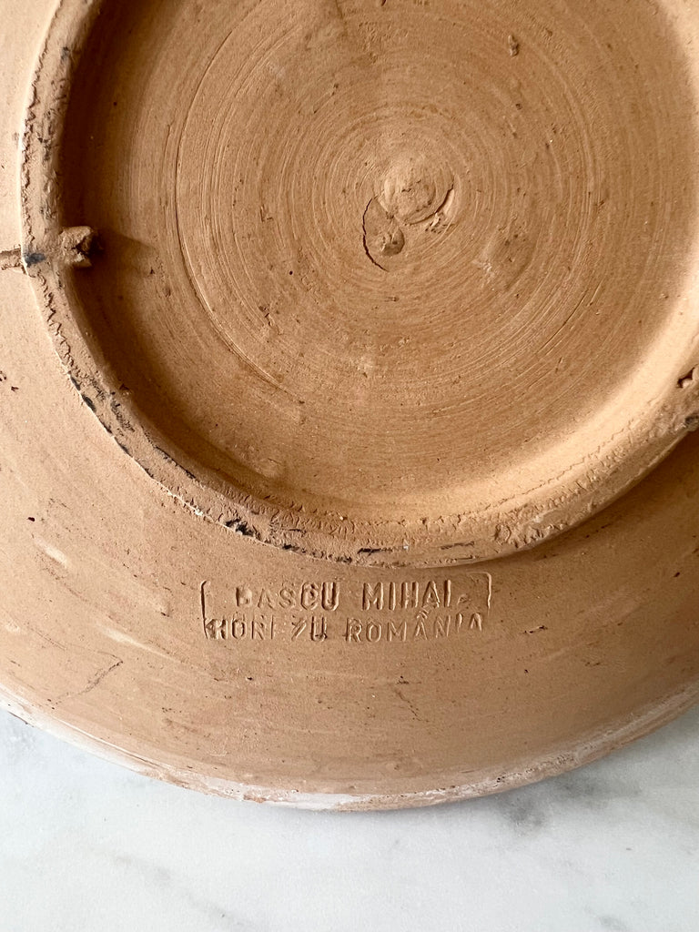 Horezu Ceramic Plate Natural