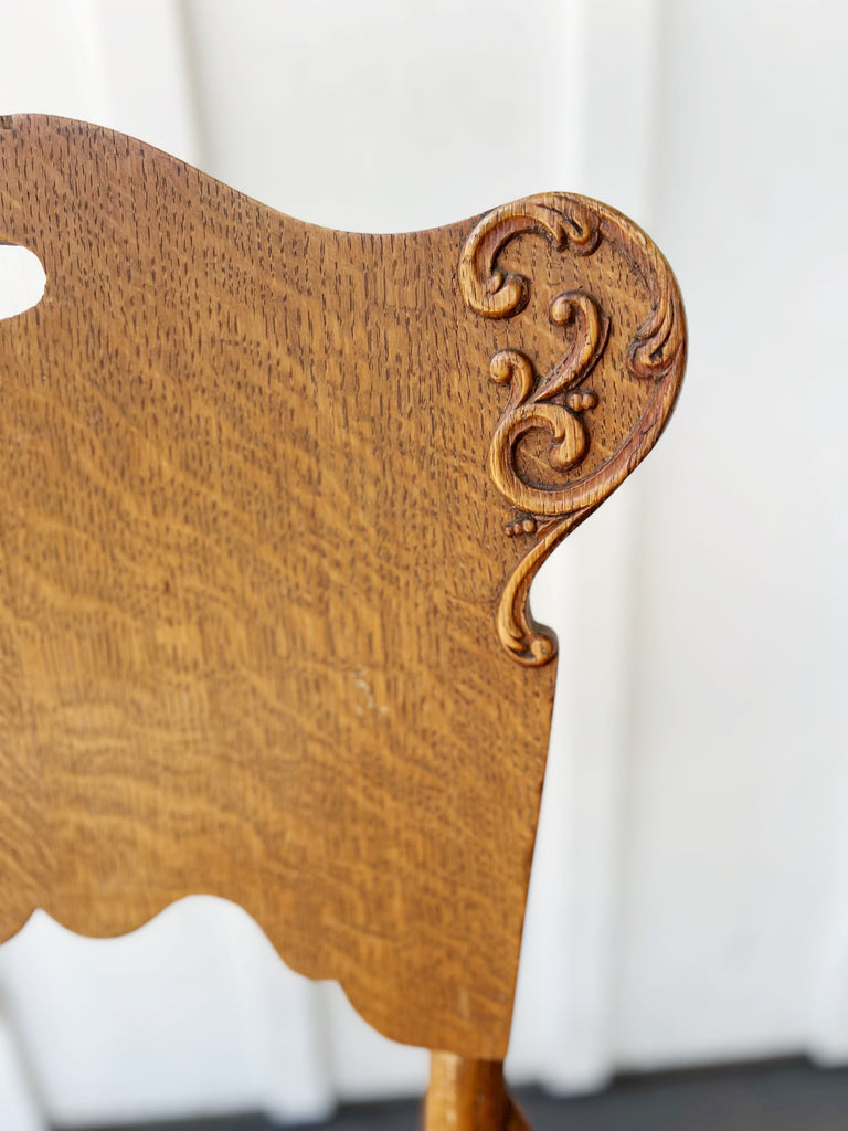 Antique Oak Accent Chair