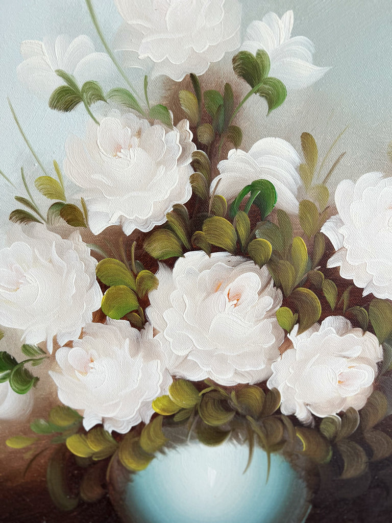 Framed Original Painting Still Life of Flowers