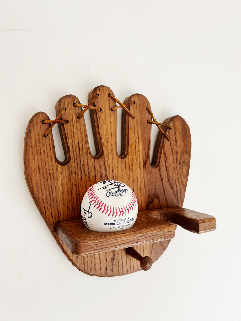 Vintage Wooden Baseball Display