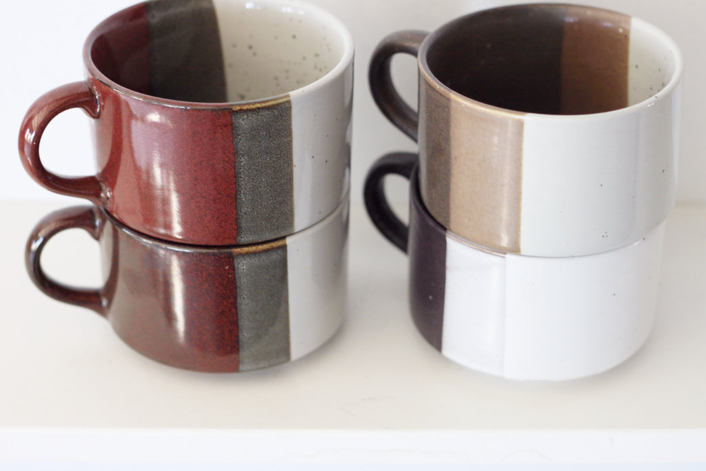 Stacking Stoneware Mug Set (3)