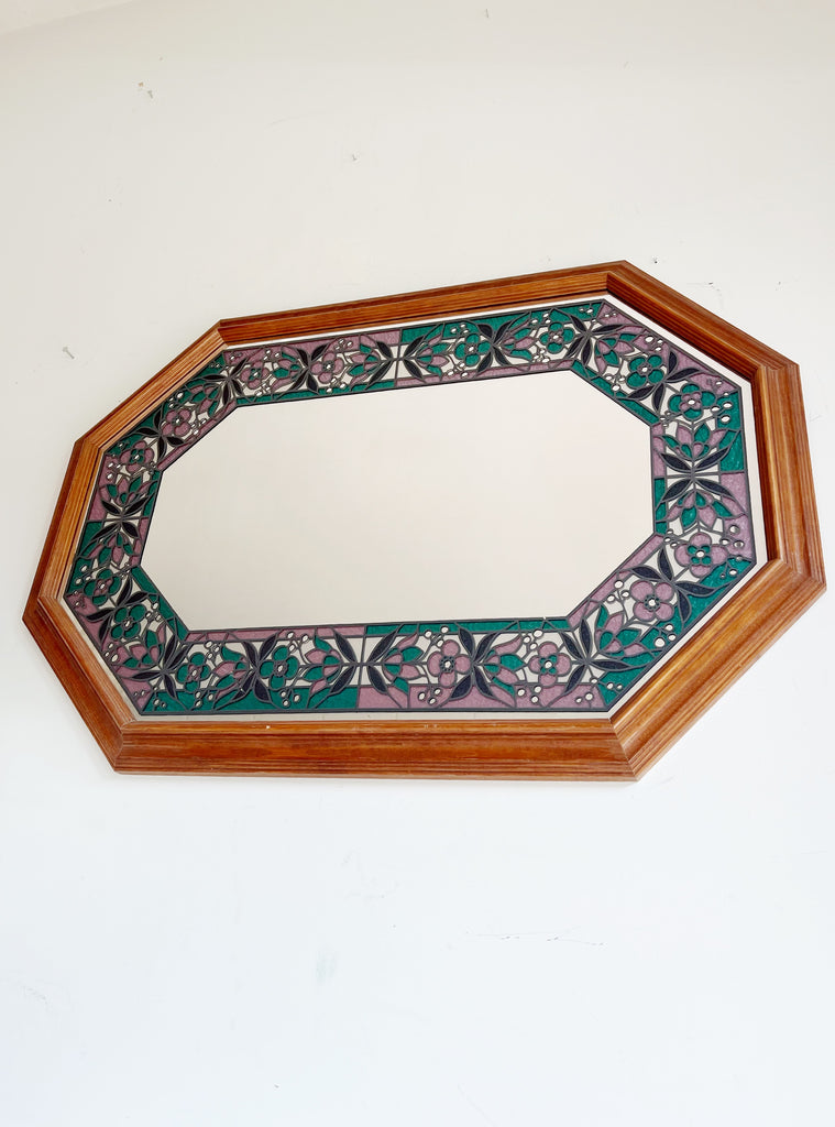 Octogan Stain Glass Mirror