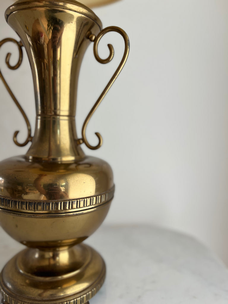 Stiffel Antique Brass Trophy Table Lamp