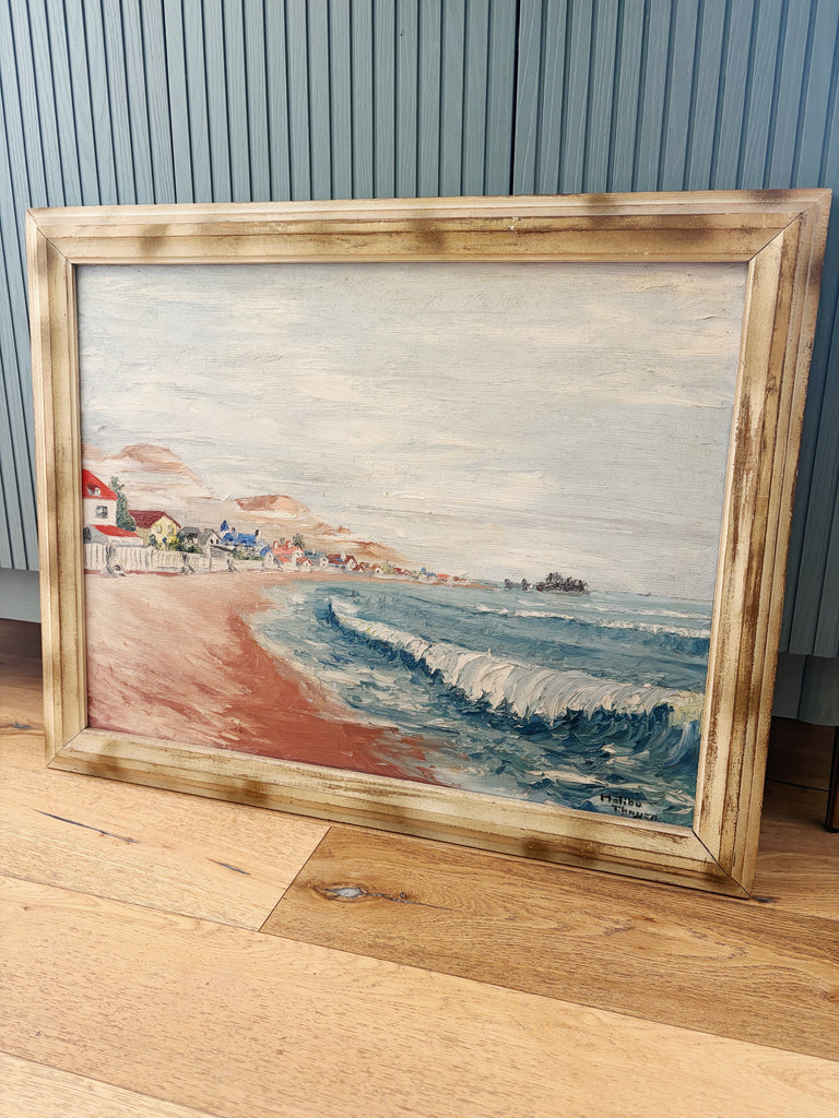 Framed Original Painting Malibu Seascape