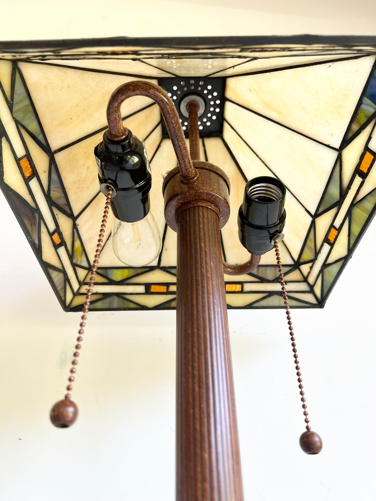 Stained Glass Square Table Lamp