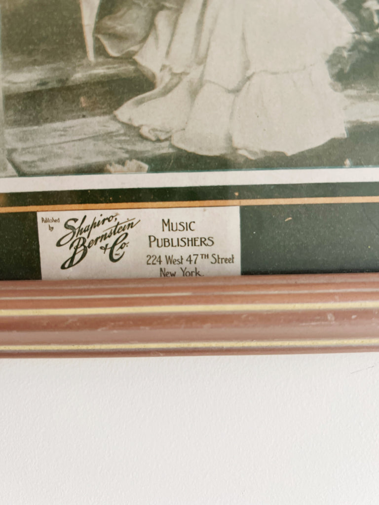 Framed Sheet Music “She is the Sunshine of Virginia”