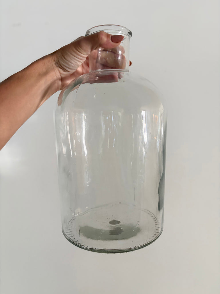 Clear Recycled Glass Apothecary Vase Jug