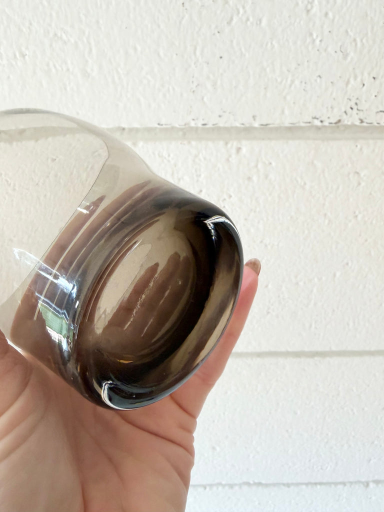 Vintage Libbey Gray Smoke Tumbler Glassware Set of 2