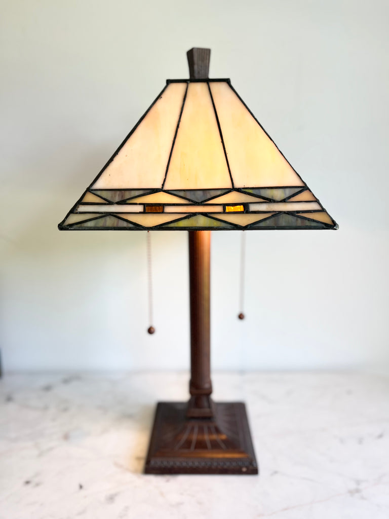 Stained Glass Square Table Lamp