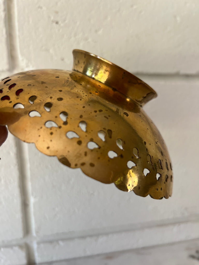 Ornate Peacock Decorative Brass Bowl
