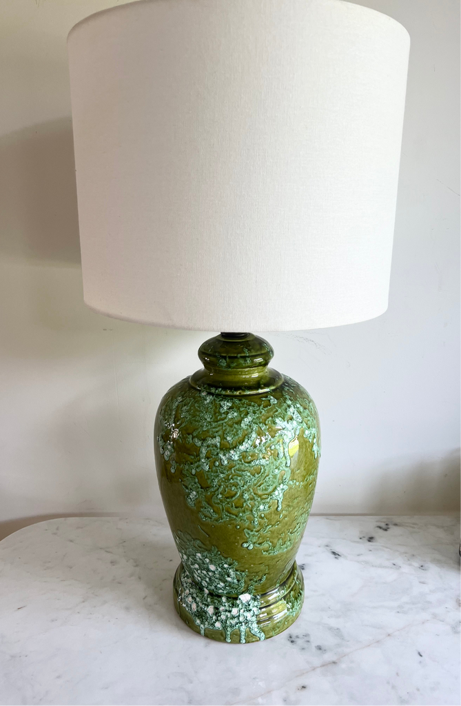 Green Glazed Porcelain Jar Lamp
