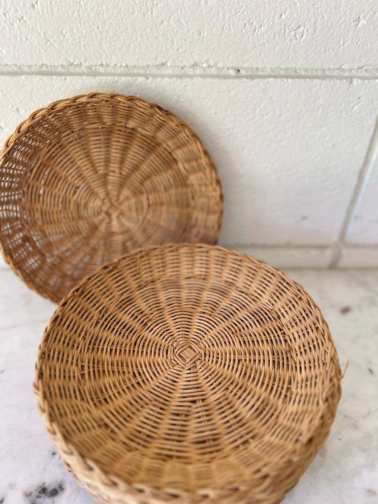 Vintage Wicker Basket Plate