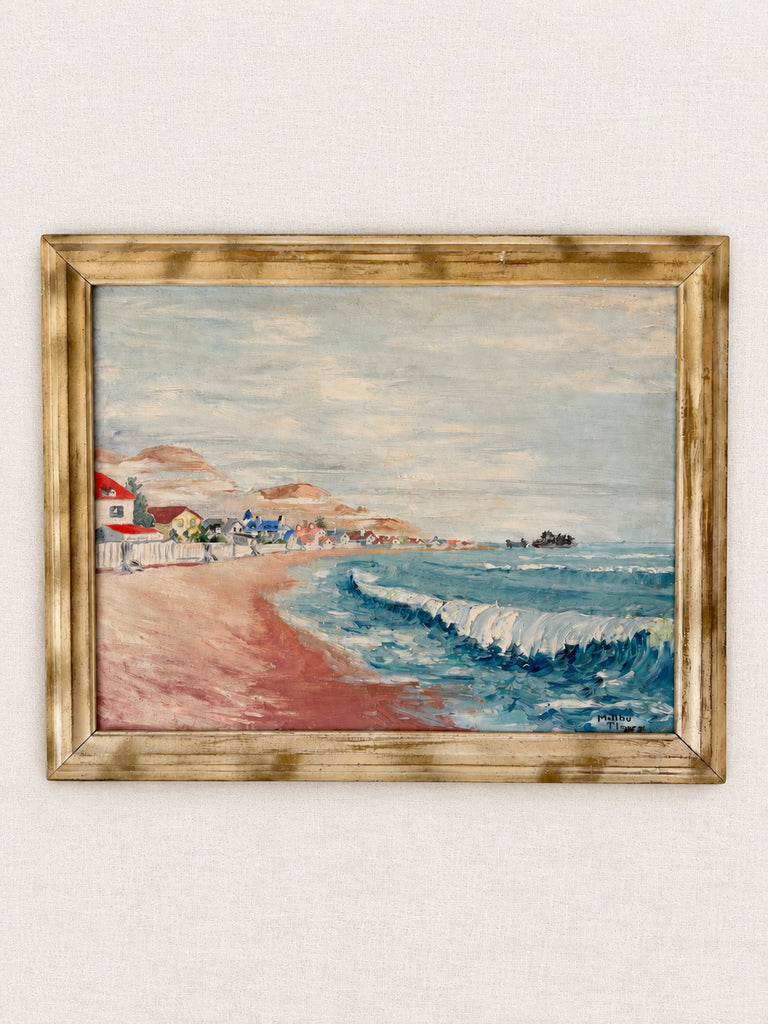 Framed Original Painting Malibu Seascape