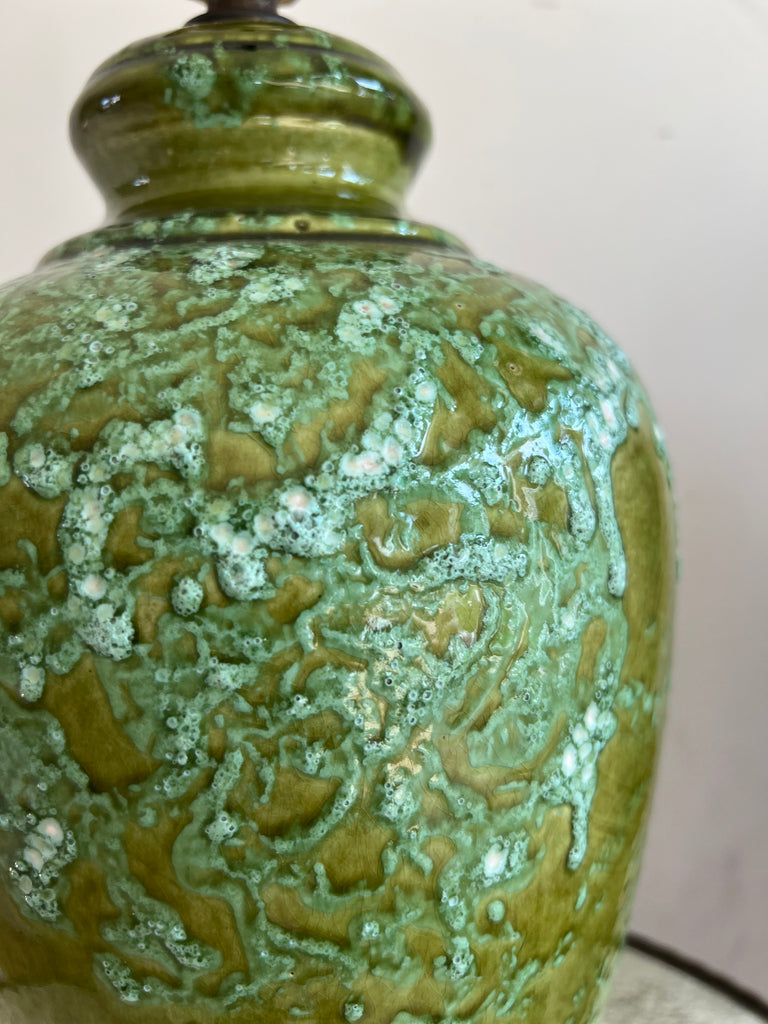 Green Glazed Porcelain Jar Lamp