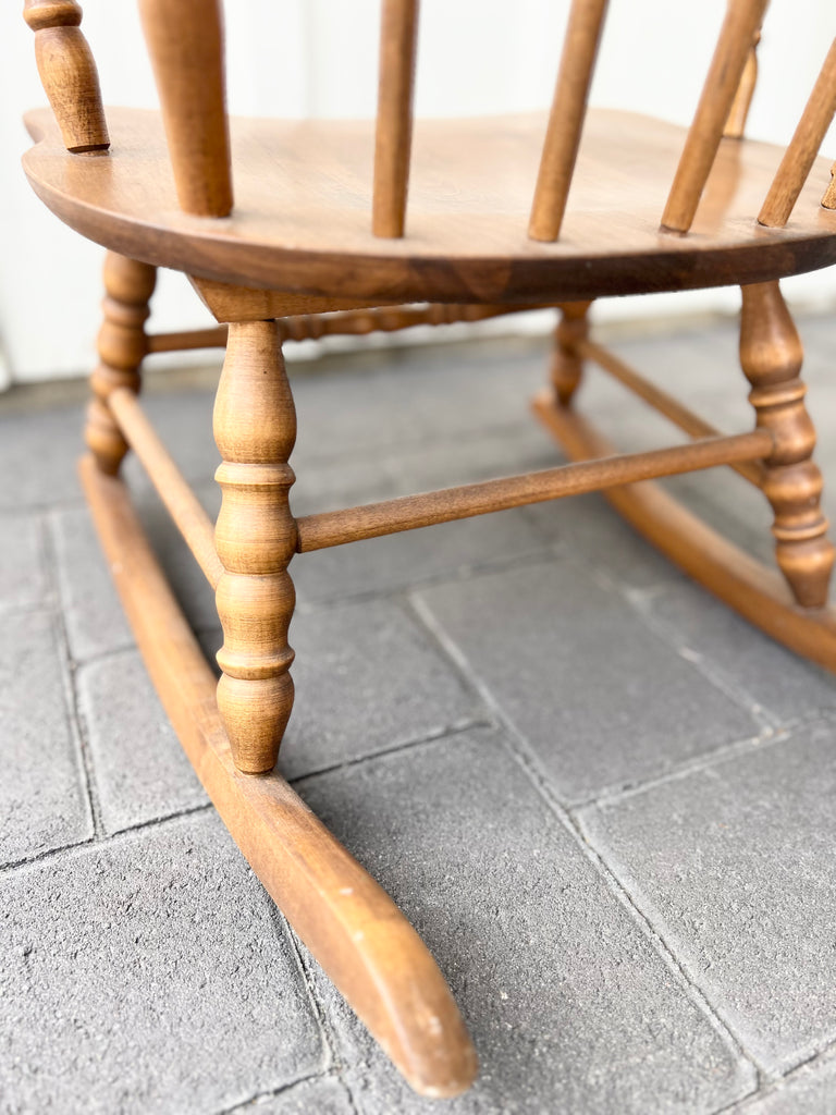 Vintage Oak Hill Children’s Spindle Rocking Chair