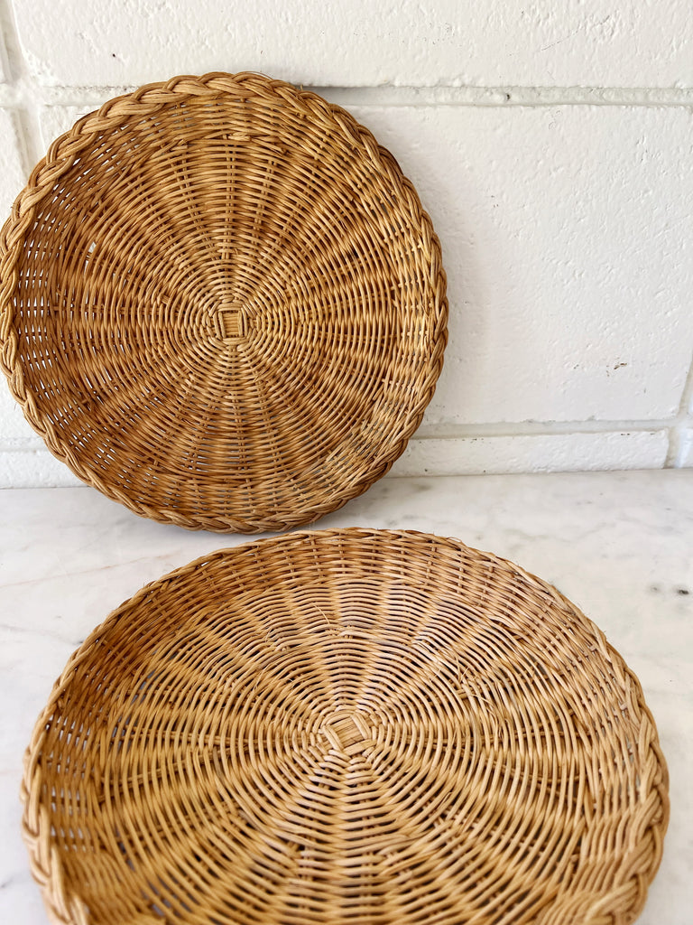 Vintage Wicker Basket Plate
