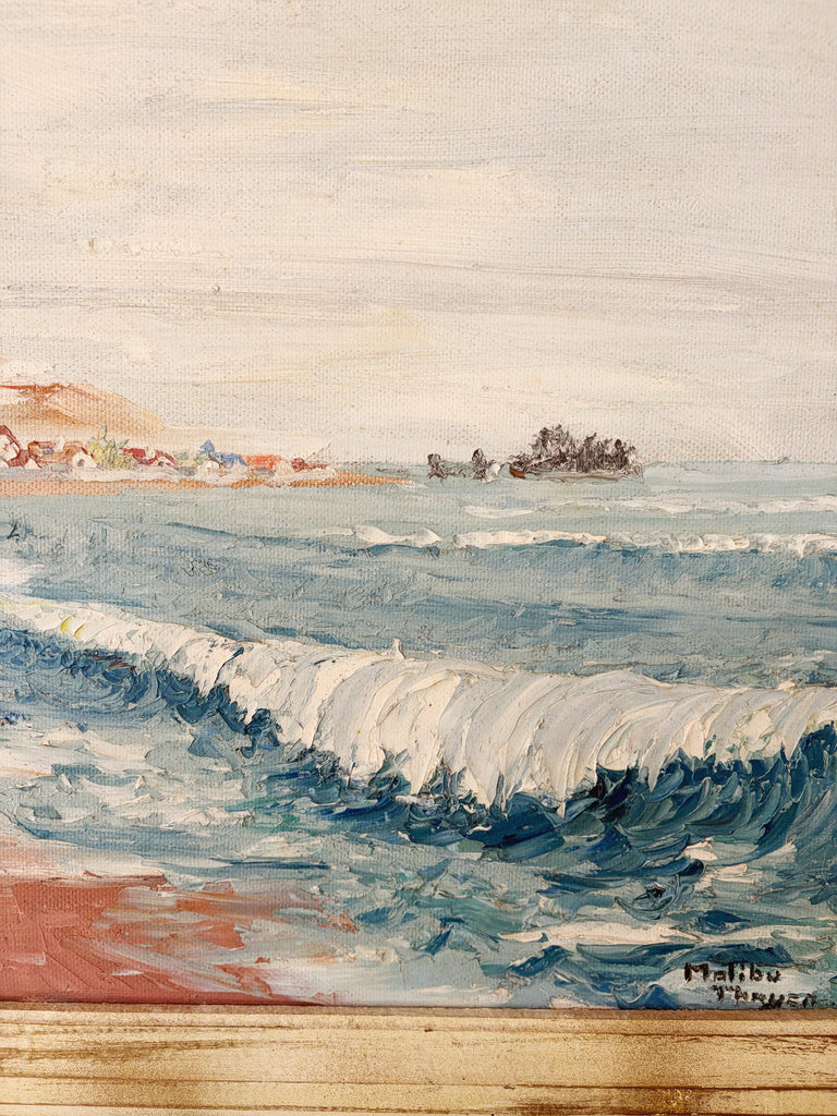 Framed Original Painting Malibu Seascape