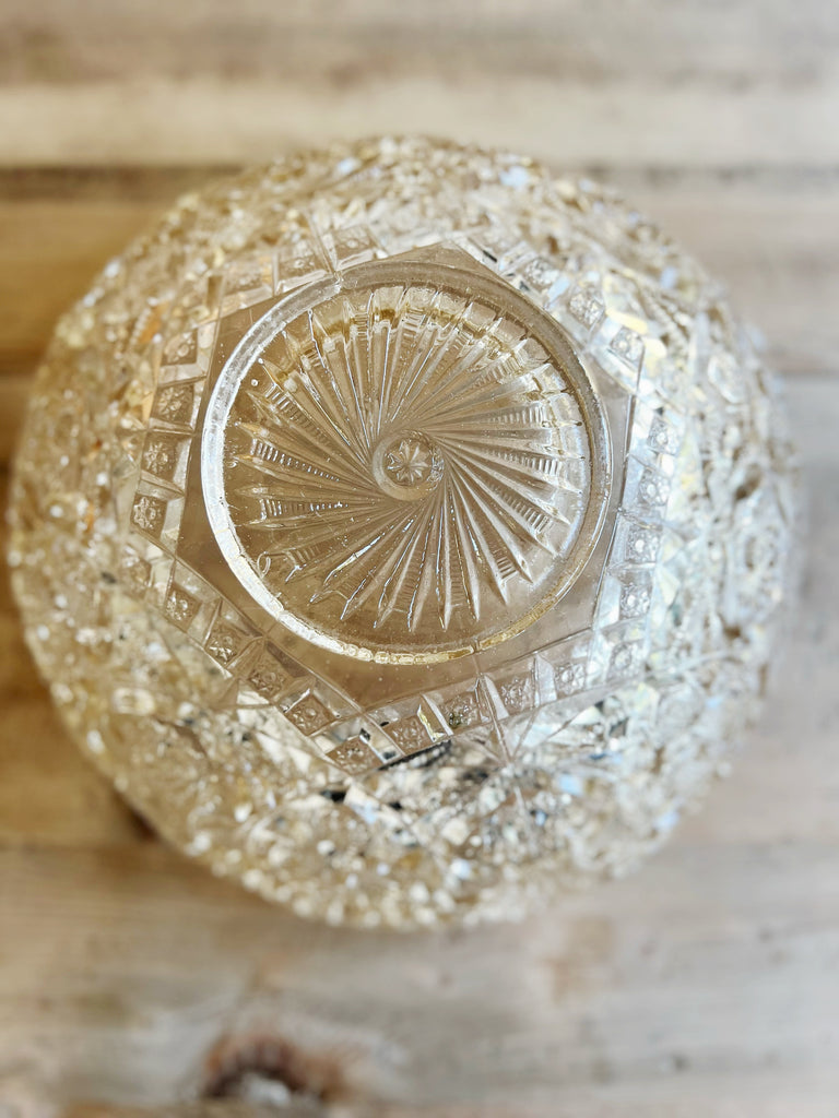 Mid-Century Crystal Serving Bowl