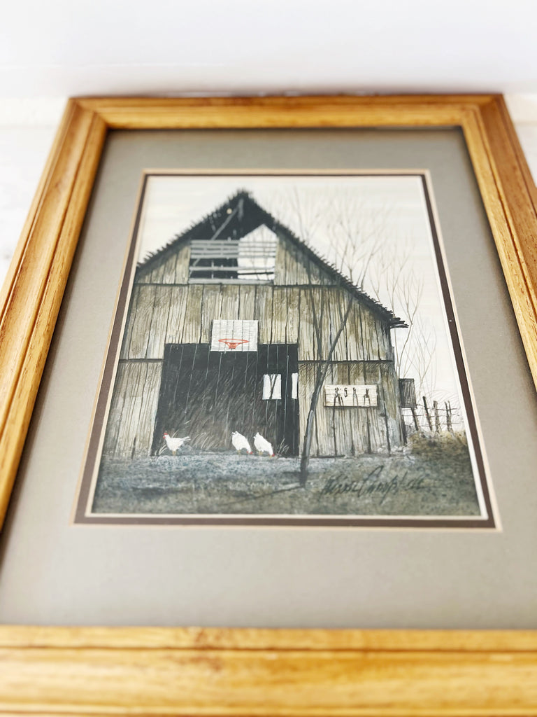 Framed Country Farmhouse Barn Scene Print