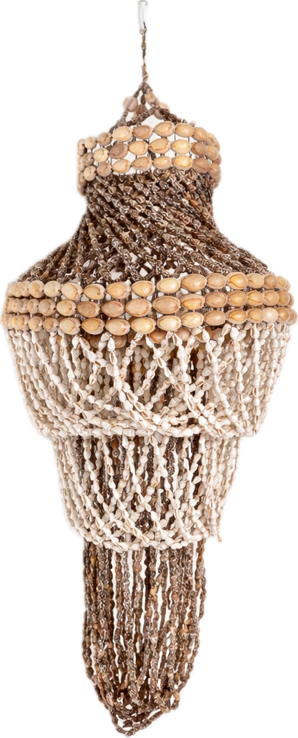 Tiered Layered Shell Chandelier