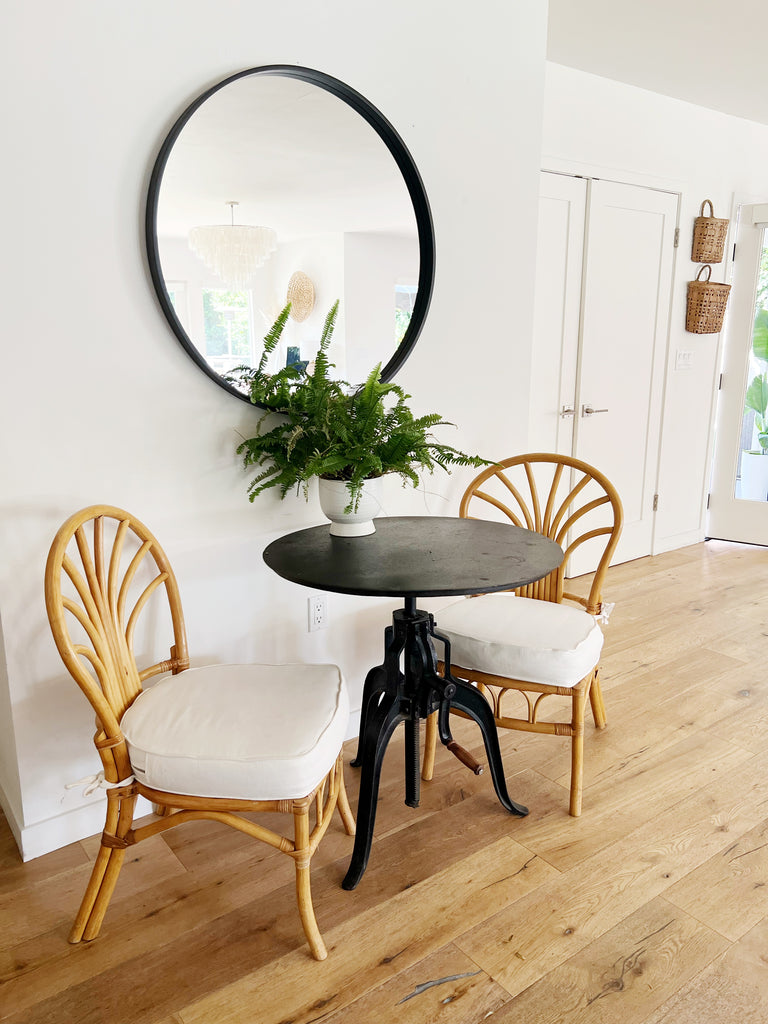 Set of Two Vintage Rattan Accent Chairs