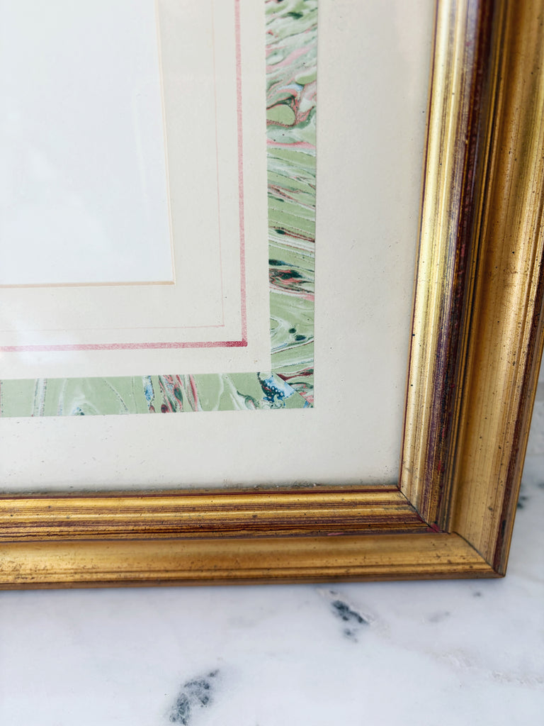 Framed Vintage Botanical Lithograph Print