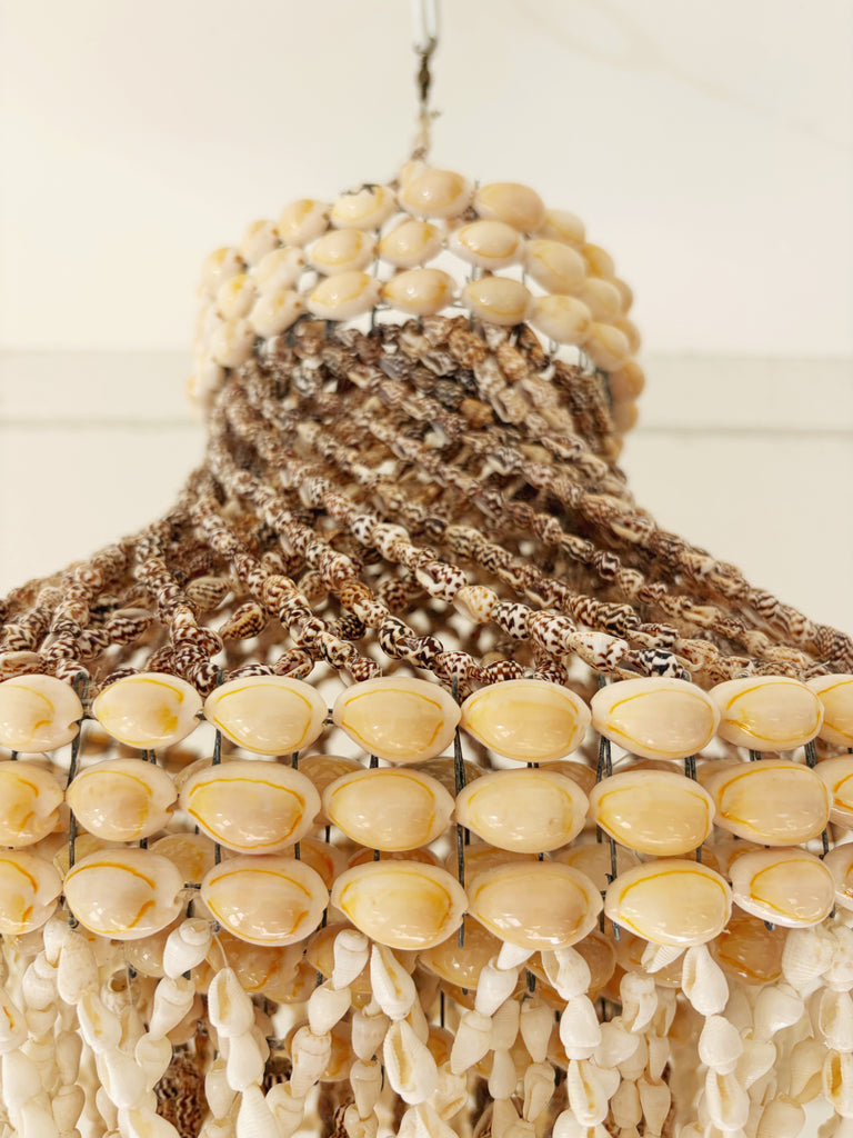 Tiered Layered Shell Chandelier
