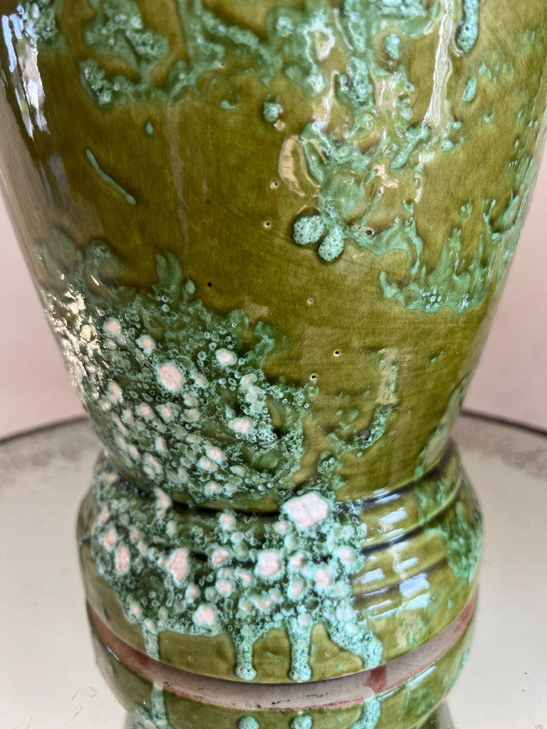 Green Glazed Porcelain Jar Lamp