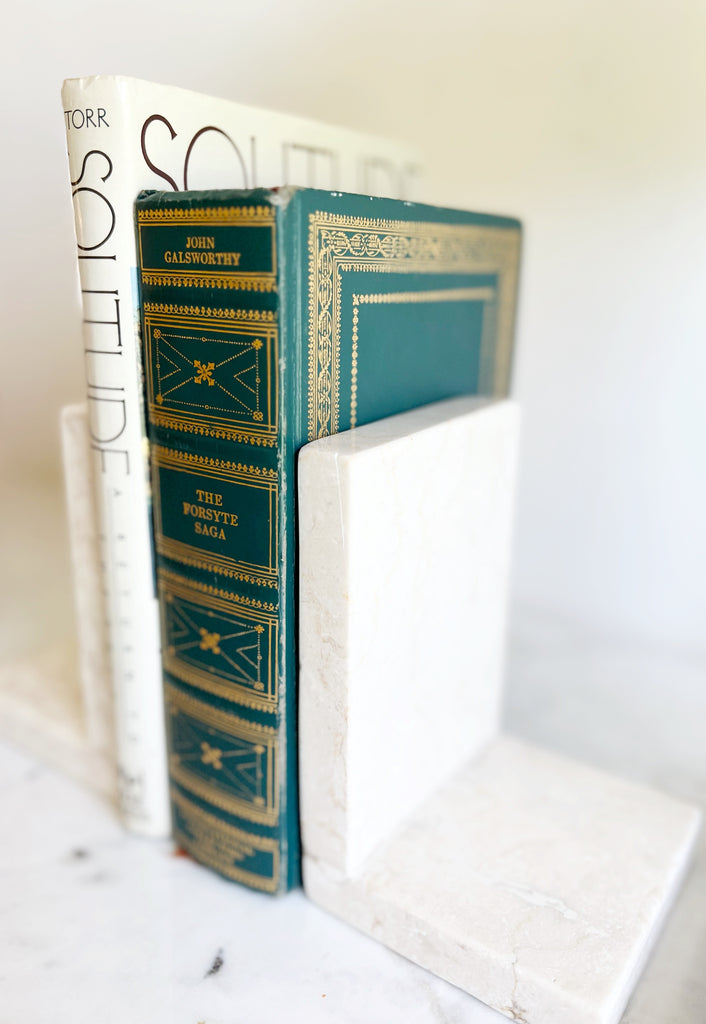Marble Bookends Pair