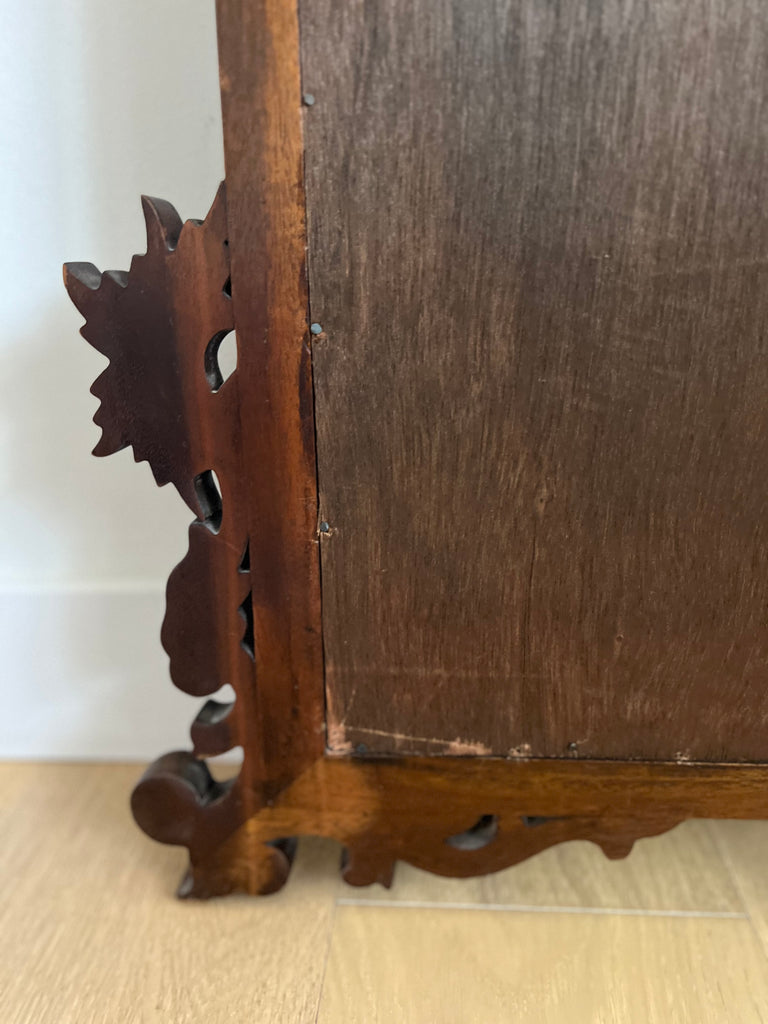 Rococo Carved Mahogany Beveled Wall Mirror