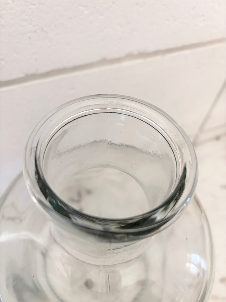Clear Recycled Glass Apothecary Vase Jug