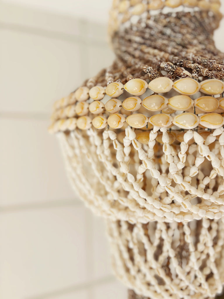 Tiered Layered Shell Chandelier