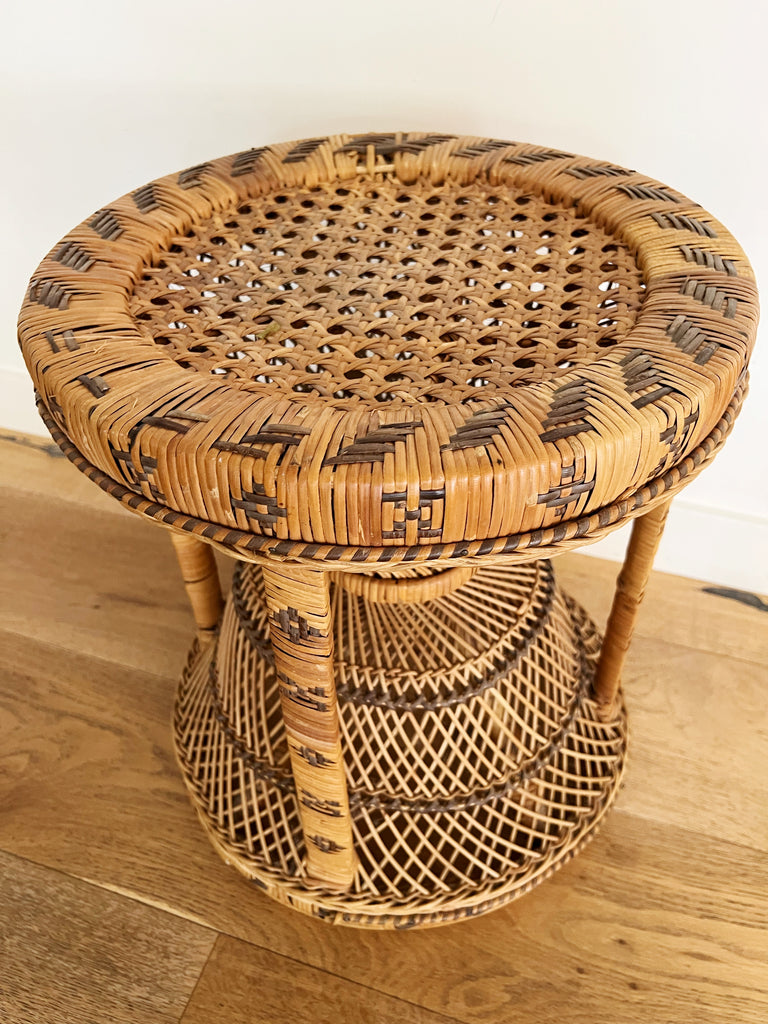 1970’s Wicker Round Accent Drum