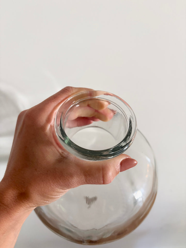 Clear Recycled Glass Apothecary Vase Jug