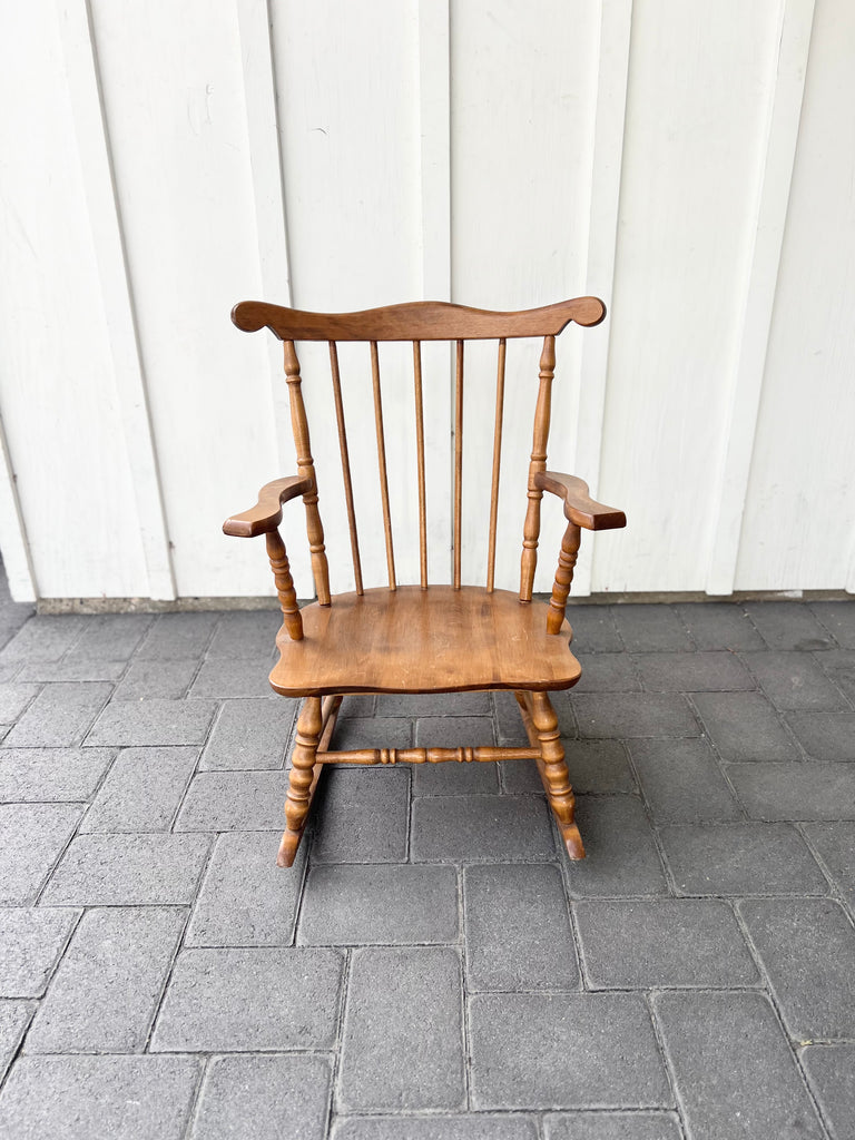 Vintage Oak Hill Children’s Spindle Rocking Chair