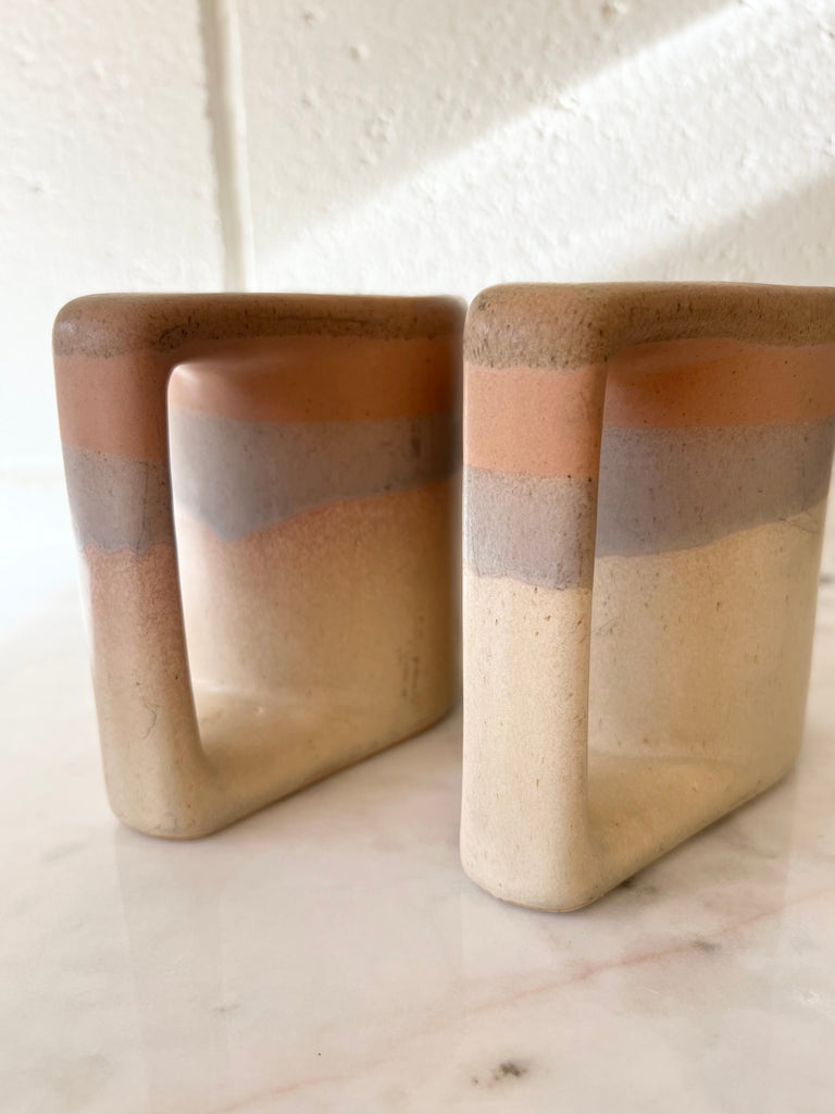 Vintage Bookend Studio Pottery Mugs