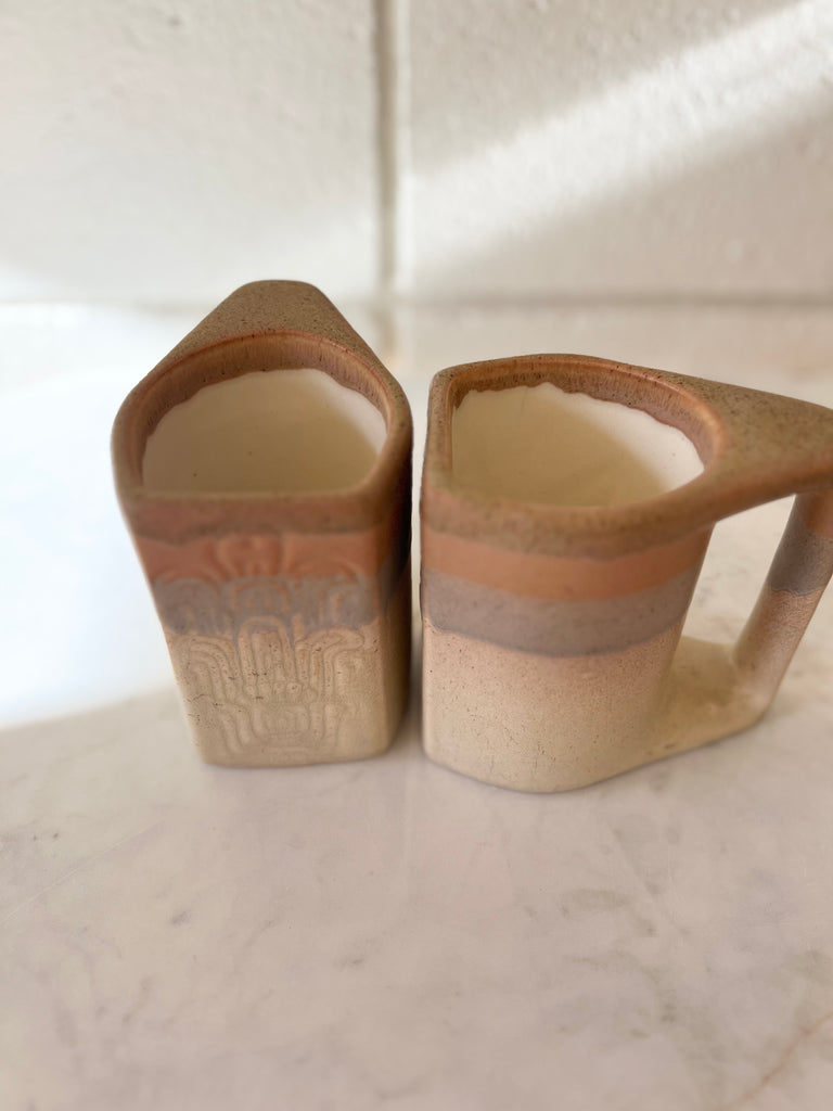 Vintage Bookend Studio Pottery Mugs