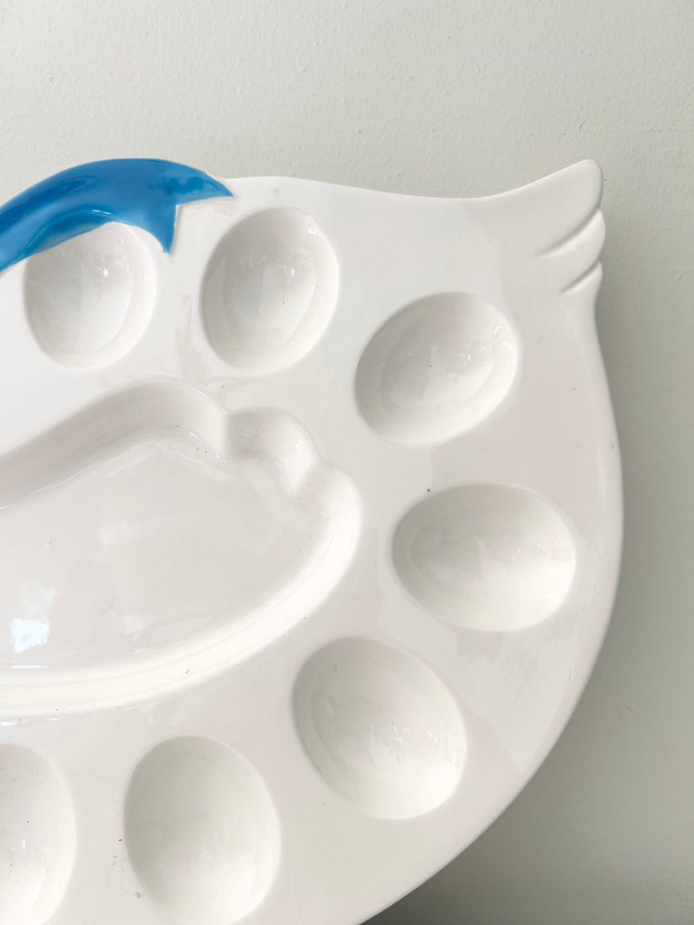 Hand-painted Ceramic Goose Egg Platter