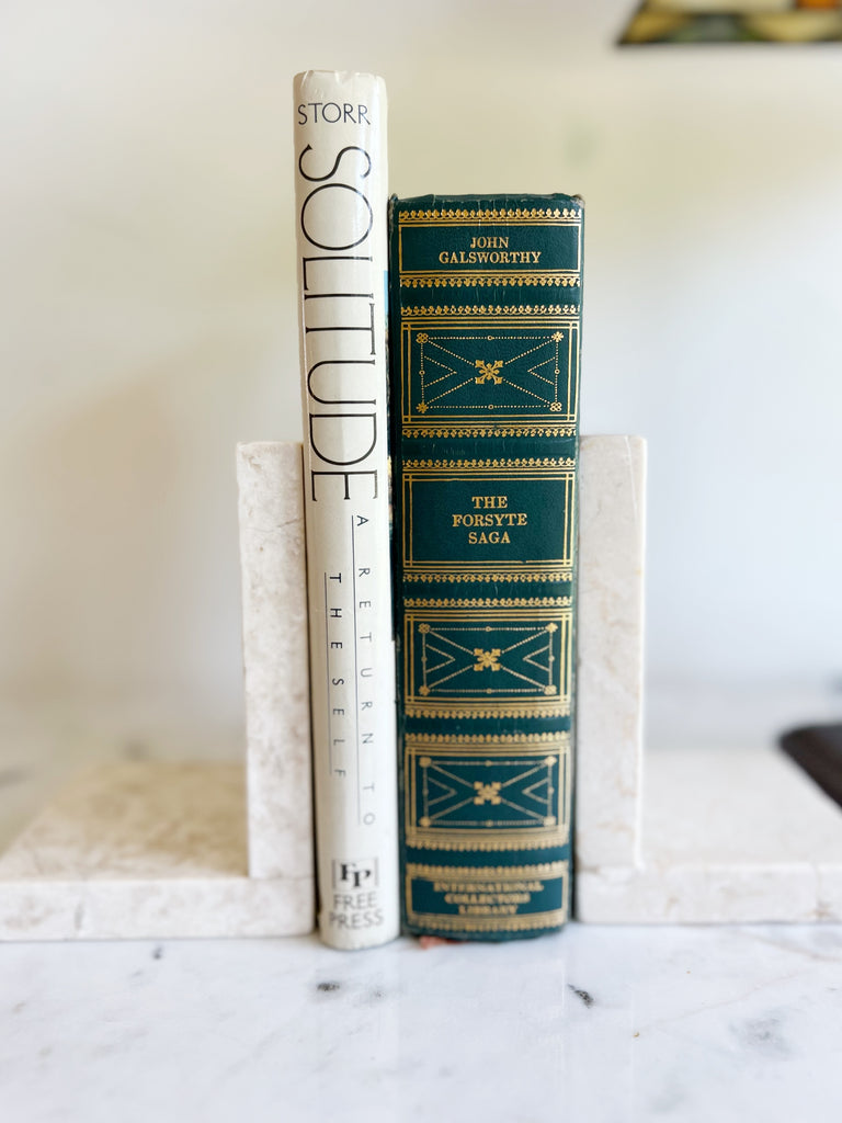 Marble Bookends Pair