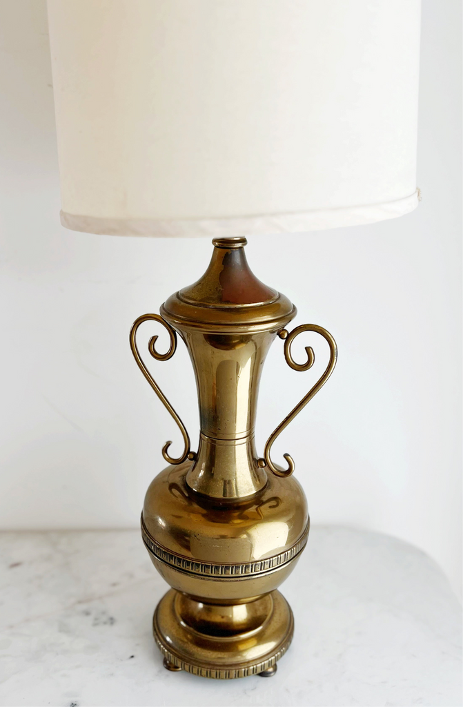 Stiffel Antique Brass Trophy Table Lamp