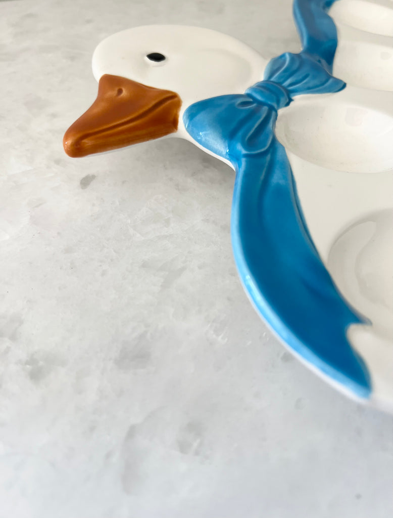 Hand-painted Ceramic Goose Egg Platter