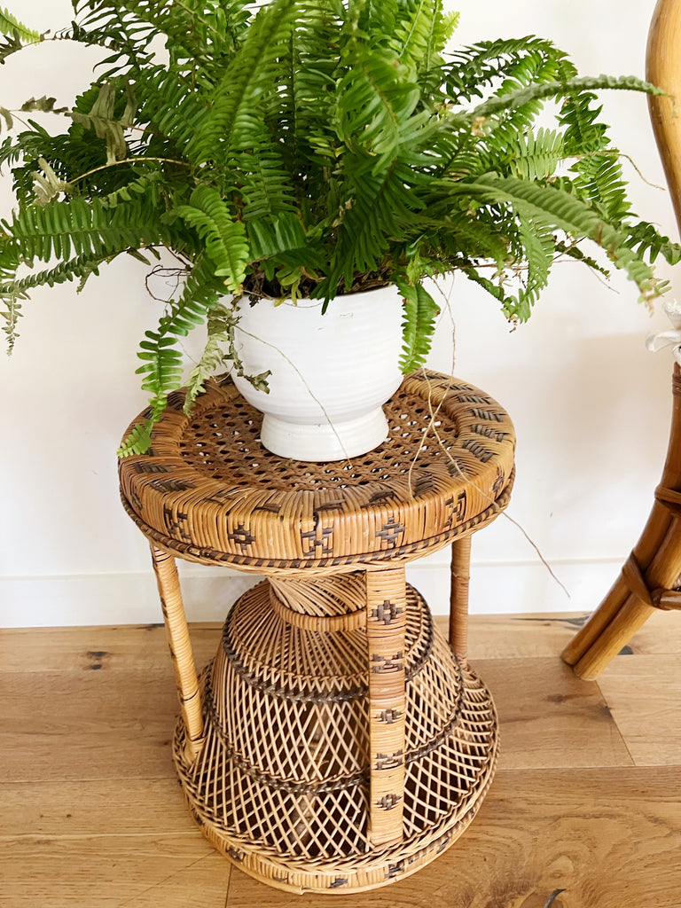 1970’s Wicker Round Accent Drum