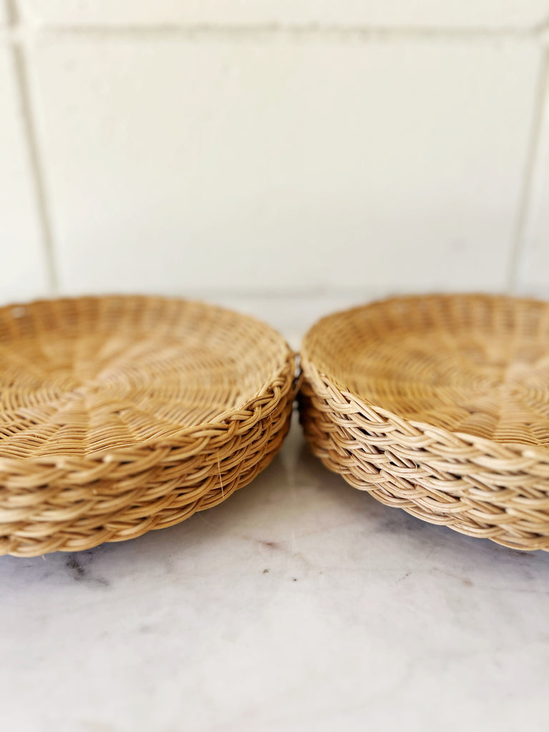 Vintage Wicker Basket Plate