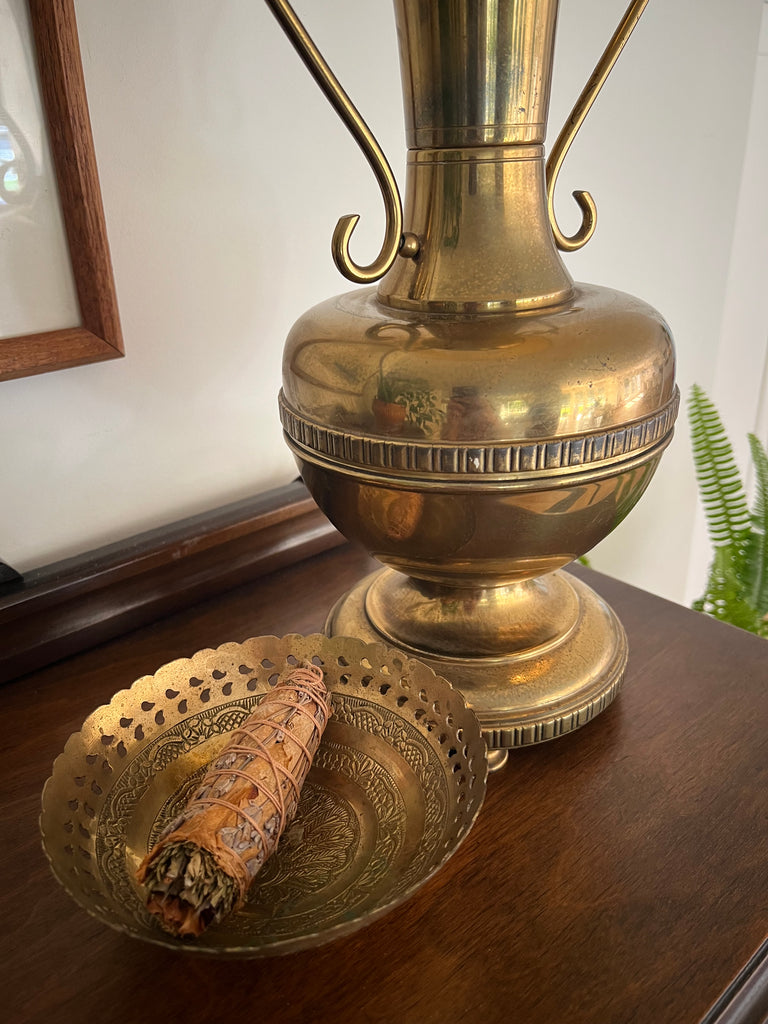 Stiffel Antique Brass Trophy Table Lamp