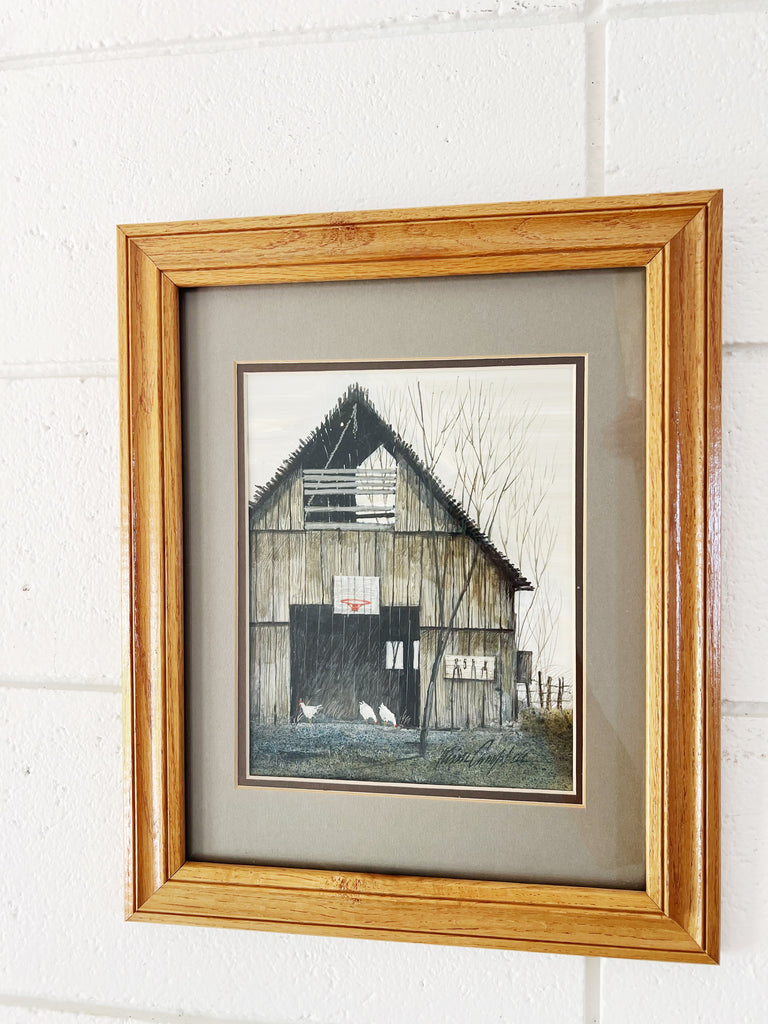 Framed Country Farmhouse Barn Scene Print
