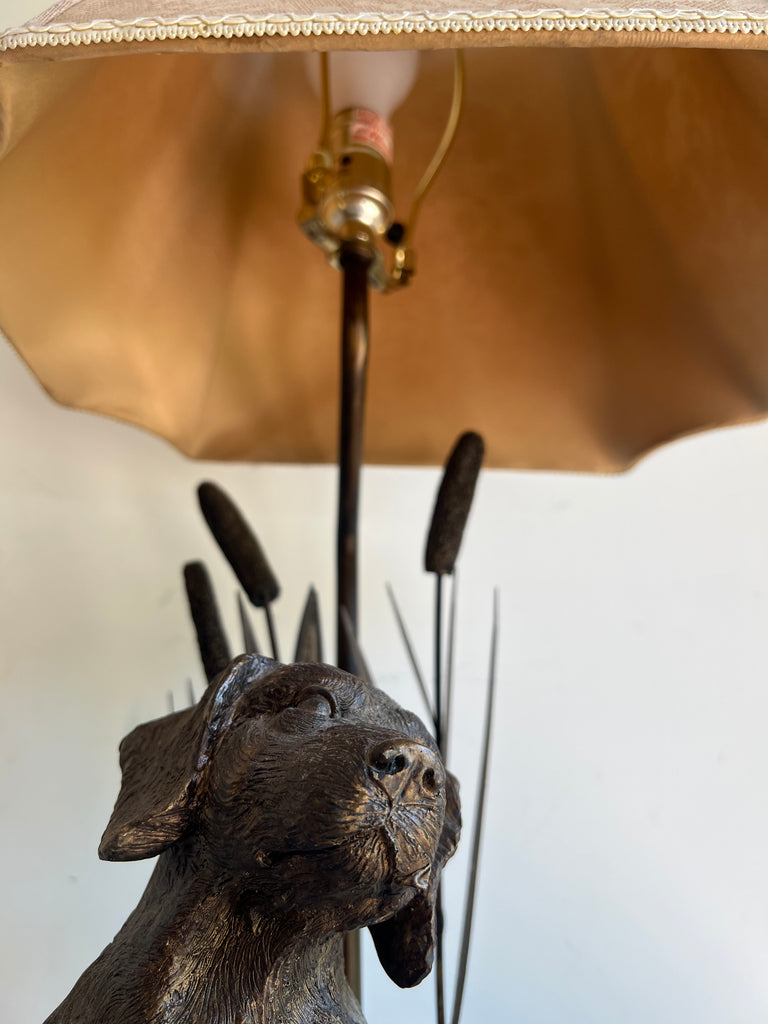 Antique Bronze Labrador Table Lamp