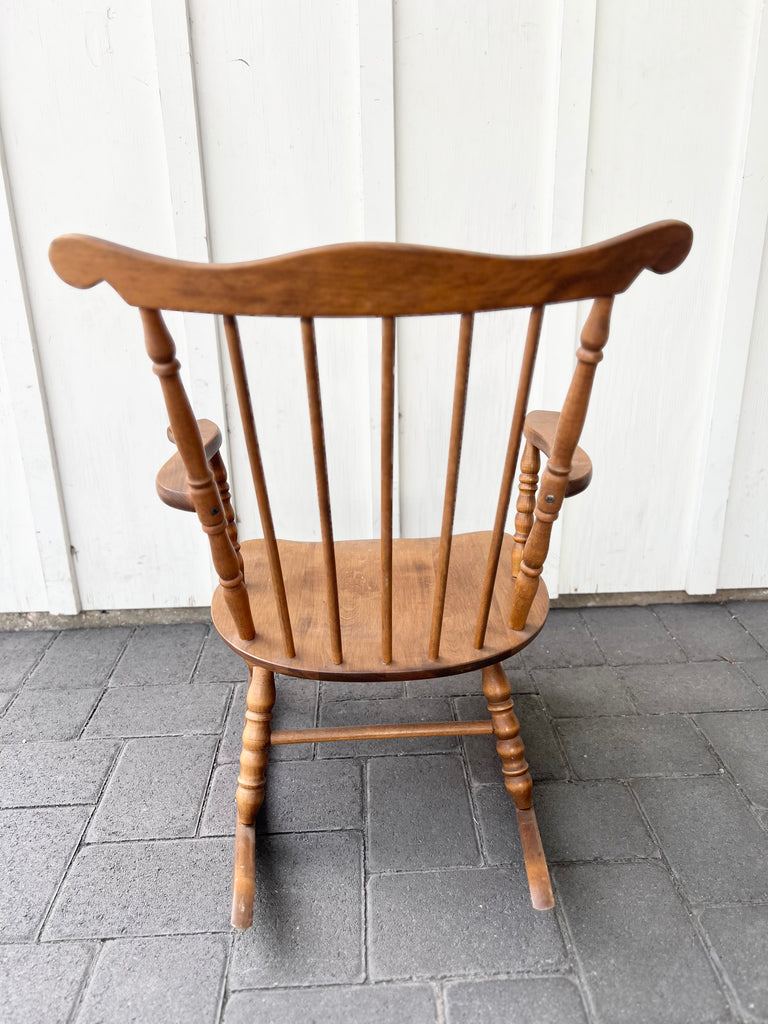 Vintage Oak Hill Children’s Spindle Rocking Chair
